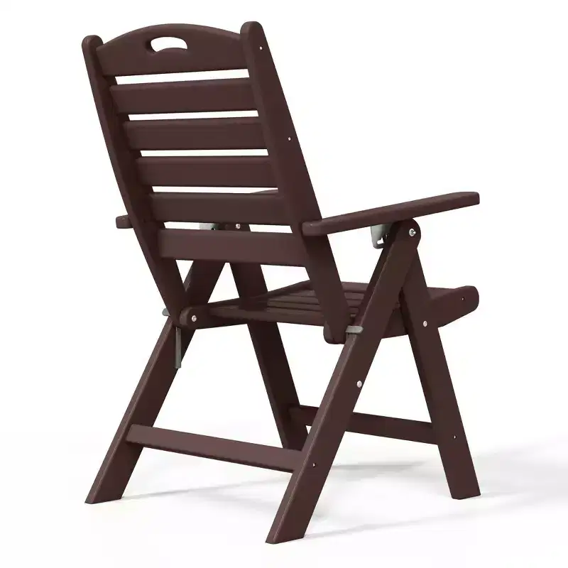 WestinTrends Malibu HDPE Adjustable Highback Folding Patio Dining Chair