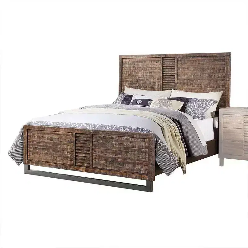 Queen Bed in Reclaimed Oak Finish