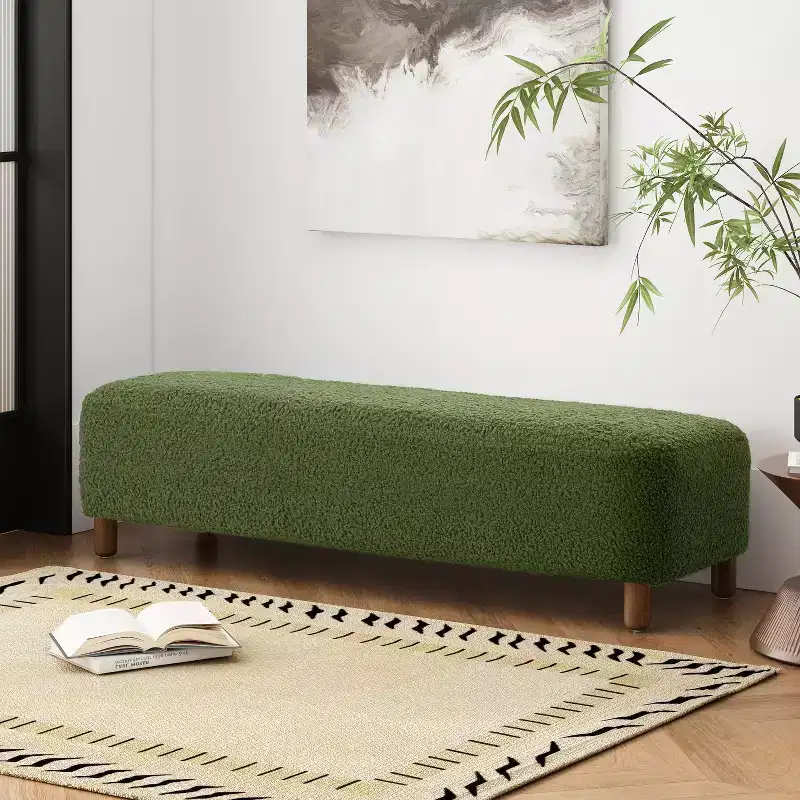 Christopher Knight Home Felix Wood Upholstered Ottoman