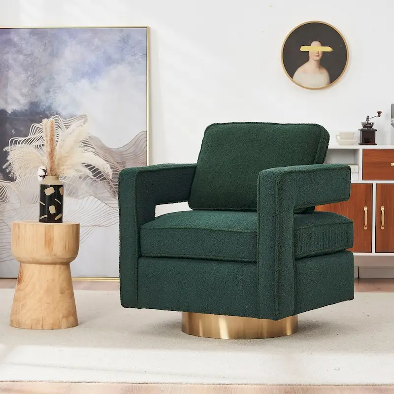 360 Degree Swivel Club Modern Accent Single Sofa Chair