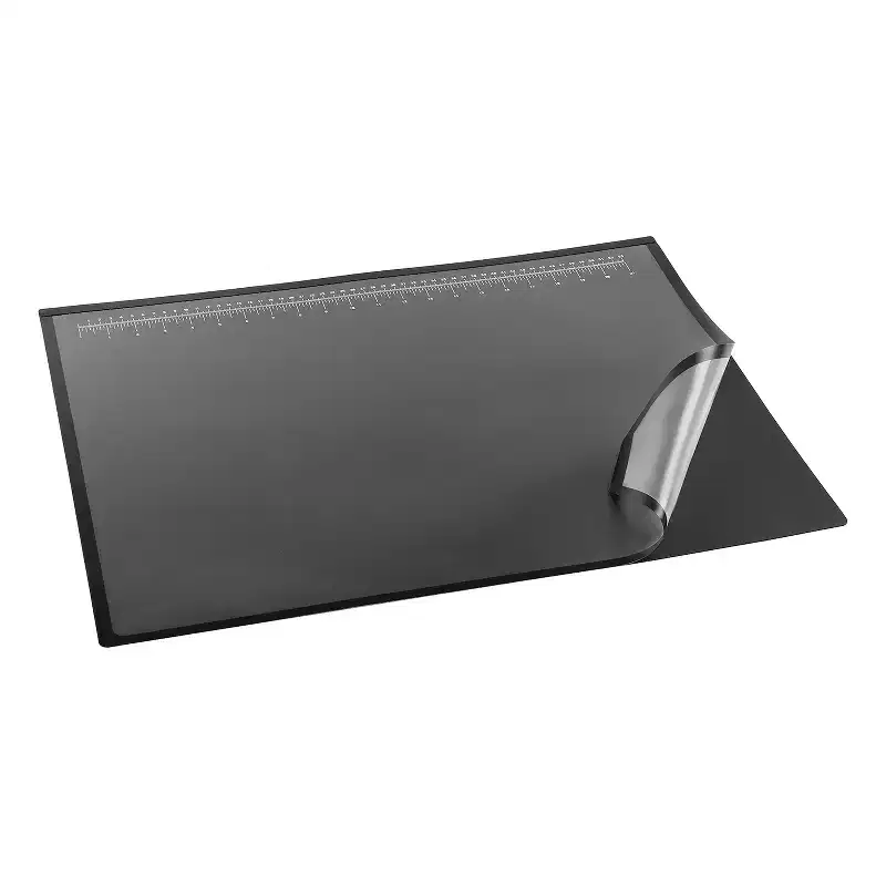 Double-Layer Desk Pad, 24-In. X 19-In., With Nonglare Surface, Black