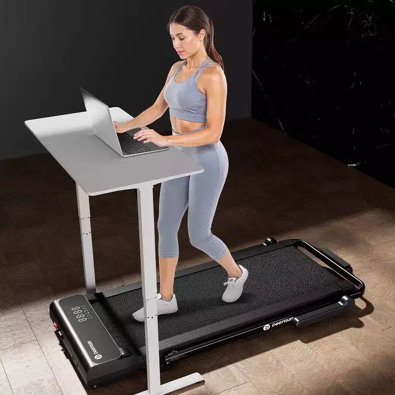 DeerRun A6 Plus 2026 New 2-in-1 Folding Treadmill with 5% Incline, Bluetooth & Remote Control