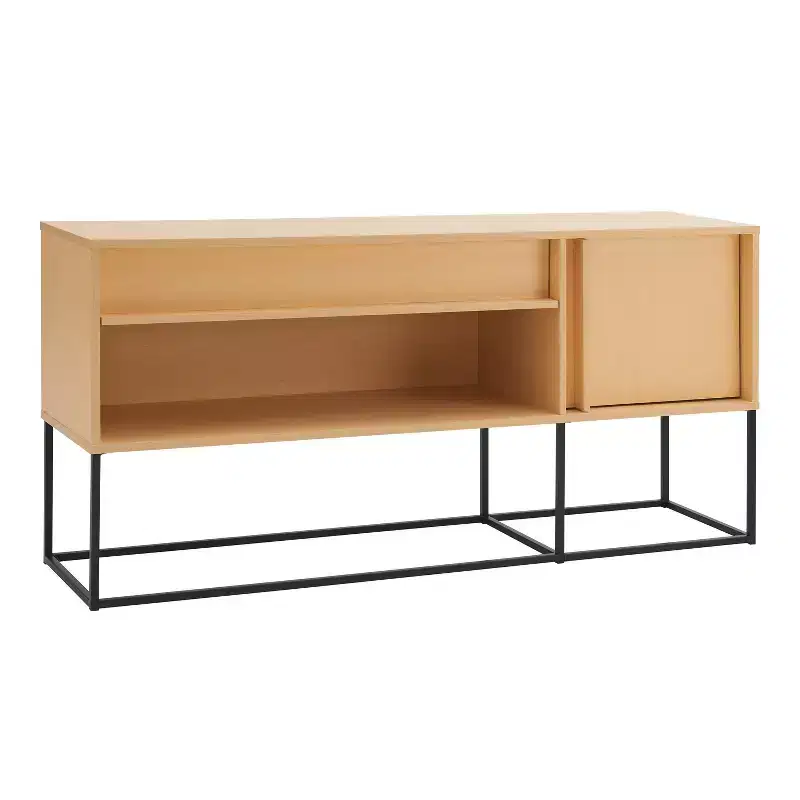 Modern TV Stand for TVs up to 65 Inch with LED Lights and Drawer