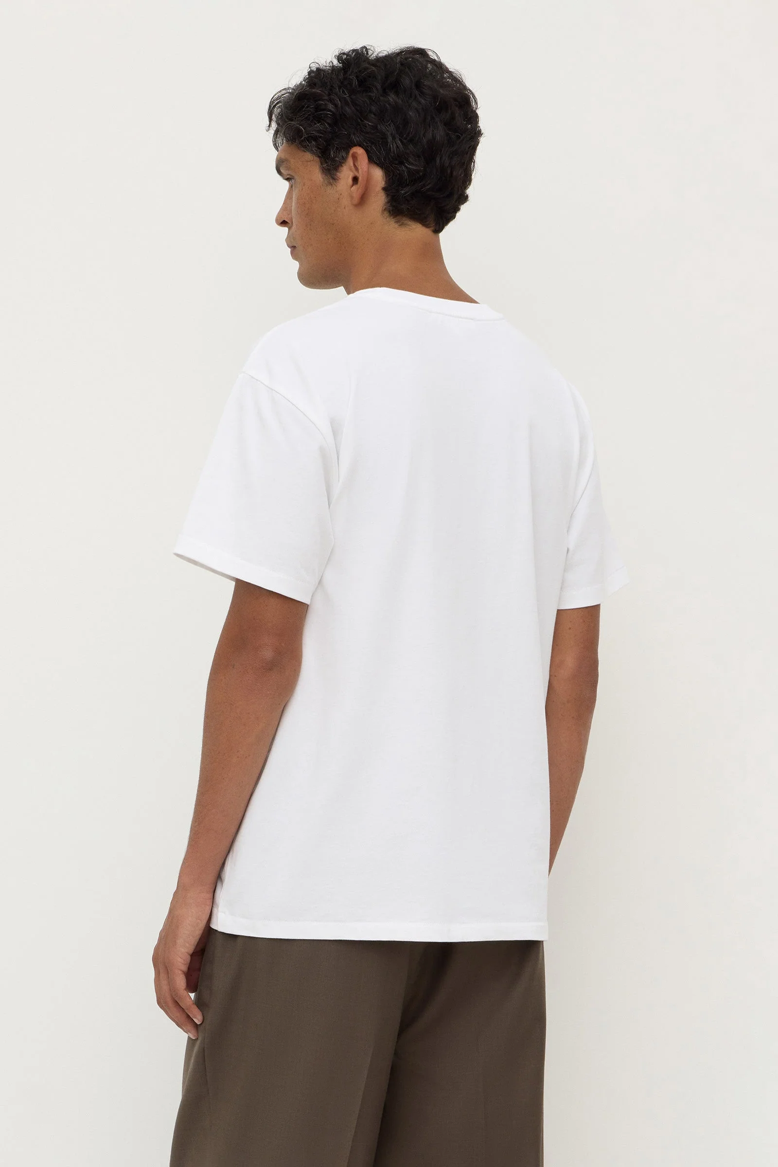 White Cropped Cotton Tee