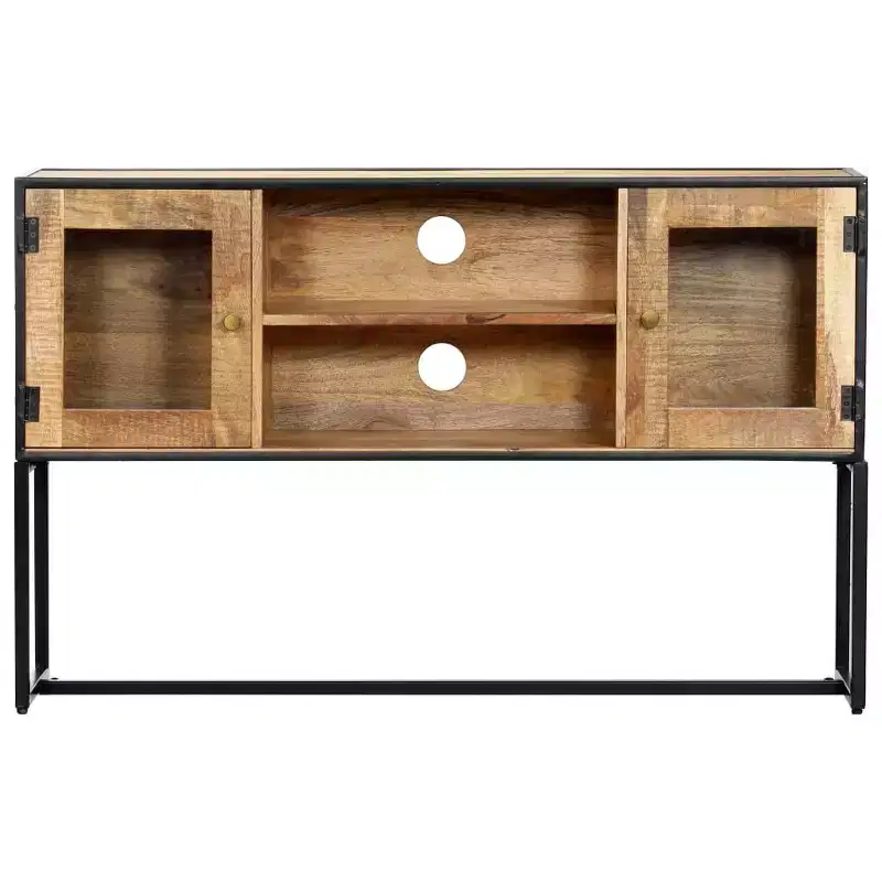 vidaXL TV Cabinet Varied Solid reclaimed wood, powder-coated steel