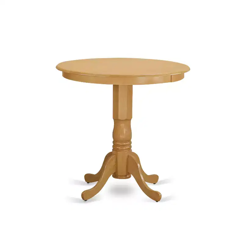 HomeStock 3-Pc Natural Oak Finish Solid Wood Top - Dining Room Set - Seats 4