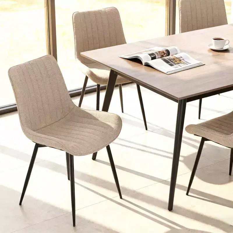 Okak Modern Style Minimalist-Design Home Dining Chairs for Kitchen Dining Room,Solid Frame Armless Seating Dining Chair Set of 4