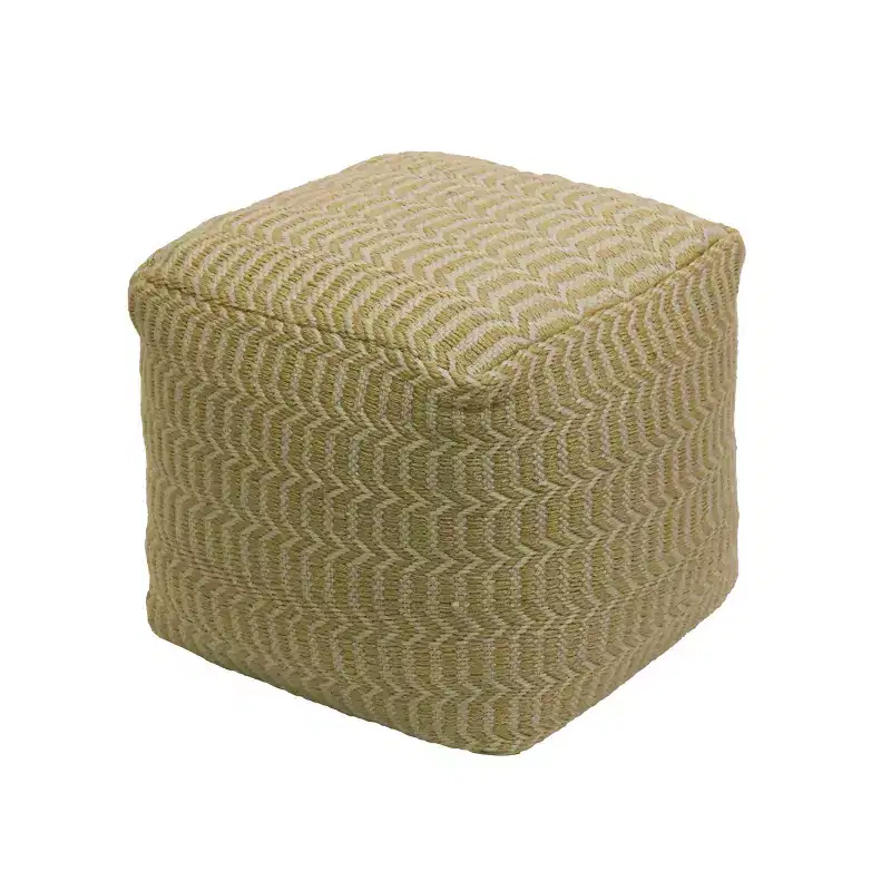16 Hand Woven Pouf Ottoman Sand - National Tree Company