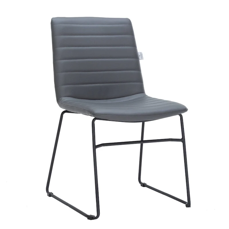 Leather Polyester Office Chair with Stainless Steel Base Zylar Series