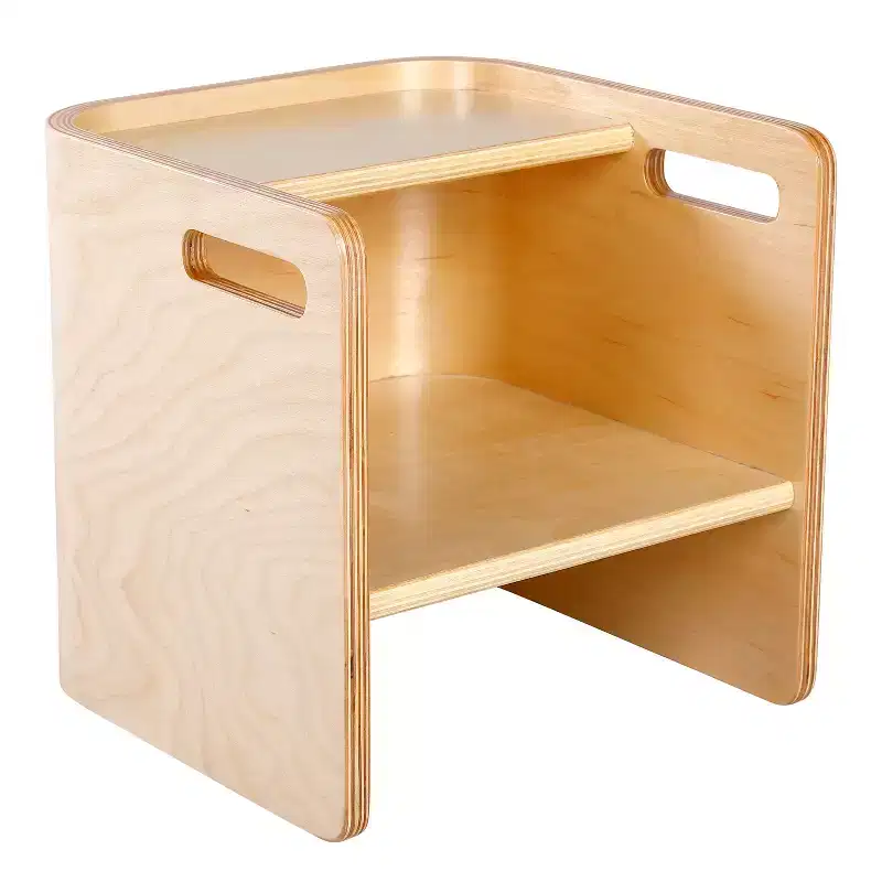 ECR4Kids Bentwood Multipurpose Toddler Cube Chair, Montessori Furniture Furniture
