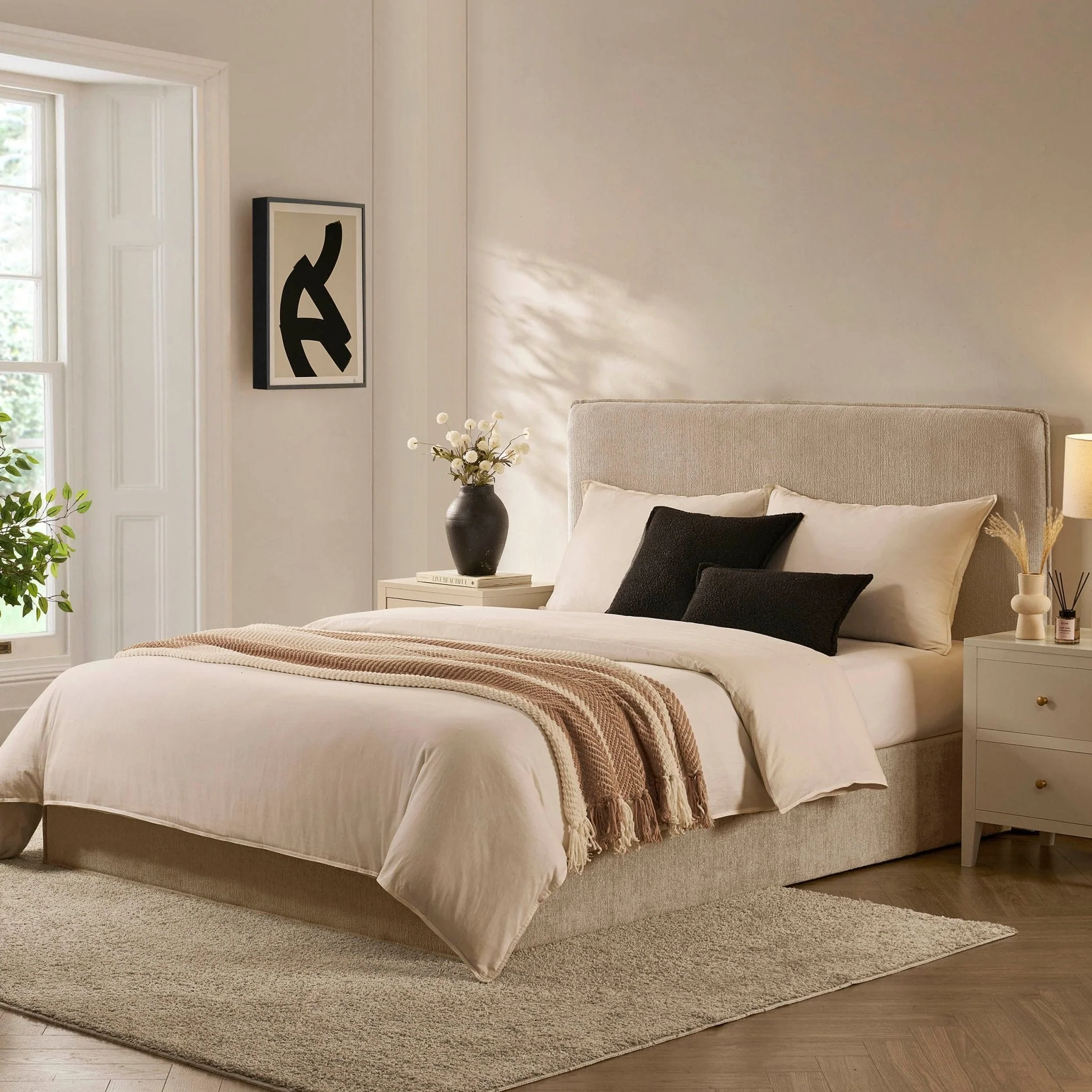 Storage Bed - Textured Oatmeal