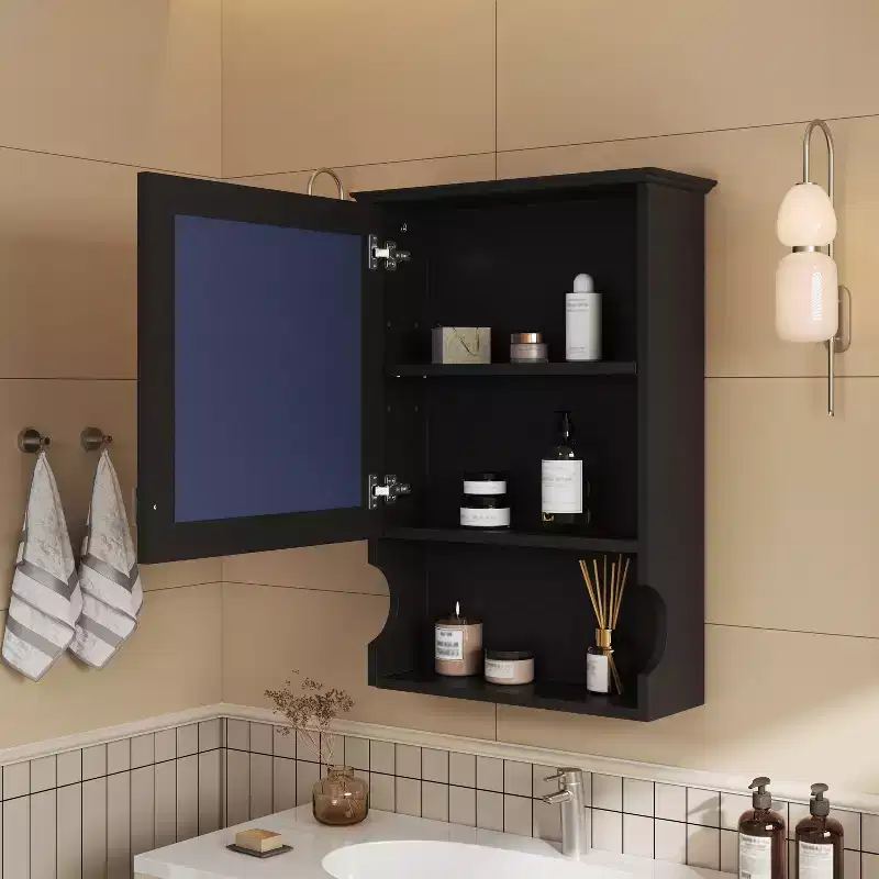 20'' Wall Mounted Bathroom Cabinet with Mirror & Storage Door