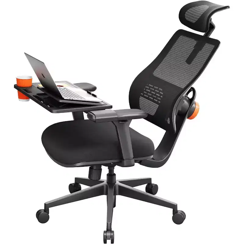 Ergonomic Office Chair with Adaptive Lumbar Support - Black