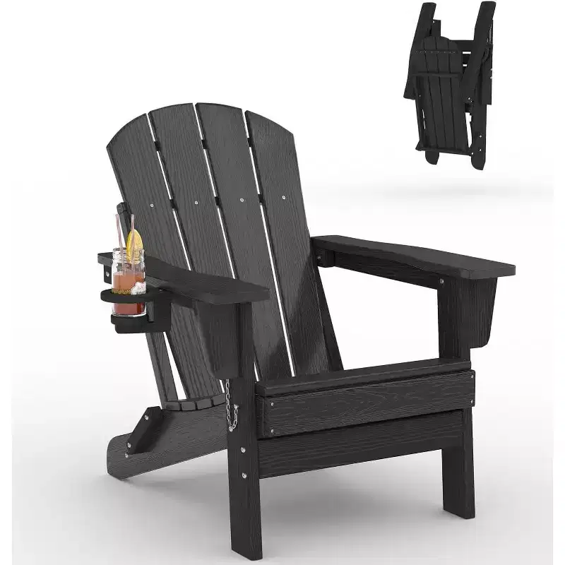 Outdoor Patio Chair, 380 LBS Capacity, Comfortable Seating, Collapsible, for Deck, Lawn, Garden