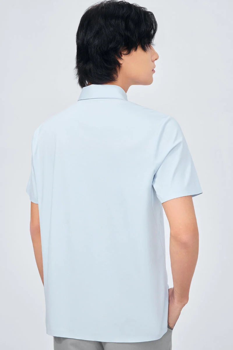 Waffle-Knit Buttonless Polo – Olive Green