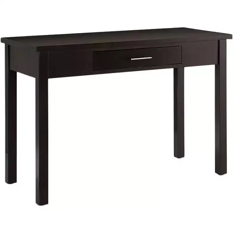 Kings Brand Furniture Wood Home & Office Parsons Desk with Drawer, Espresso
