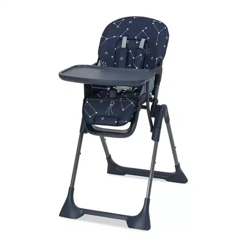 Baby High Chair, Foldable Feeding Chairs for Babies and Toddlers, Adjustable Height/Backrest/Footrest, Removable Tray