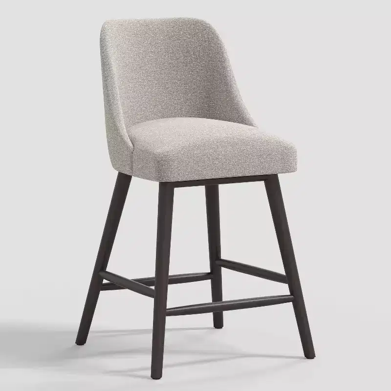 27" Geller Counter Height Barstool with Footrest Gray Boucle - Threshold™
