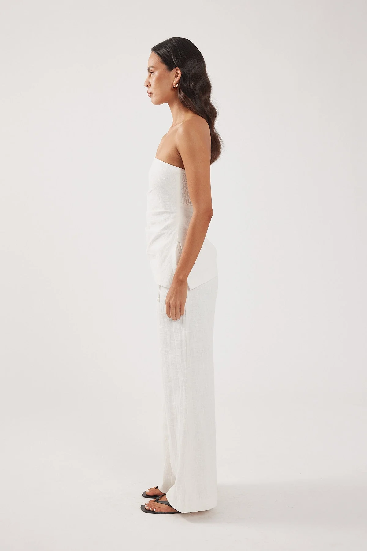 Mid Rise Pant White
