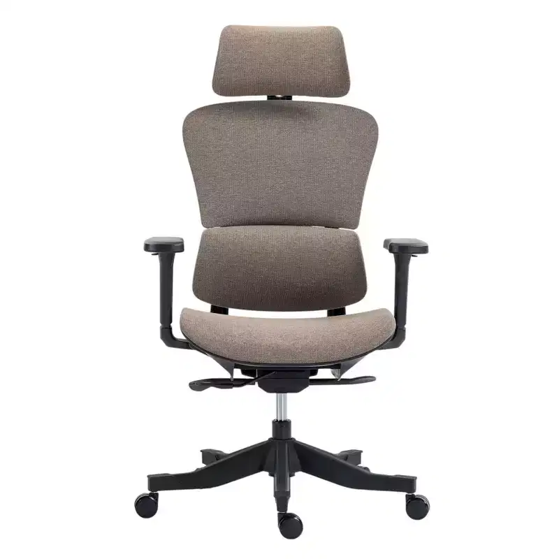 HomeRoots Set of Two Brown and Black Adjustable Height Swivel Rolling Office Chair