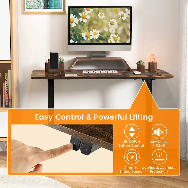 Gymax Electric Standing Desk Adjustable Stand up Computer Desk