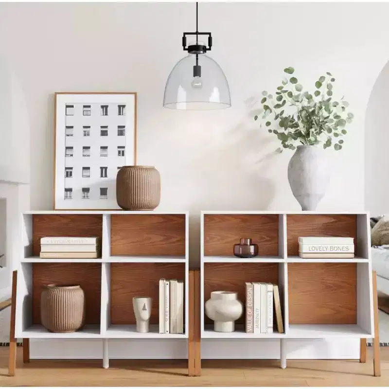 Nathan James Set of 2 Telos Cubby Console White