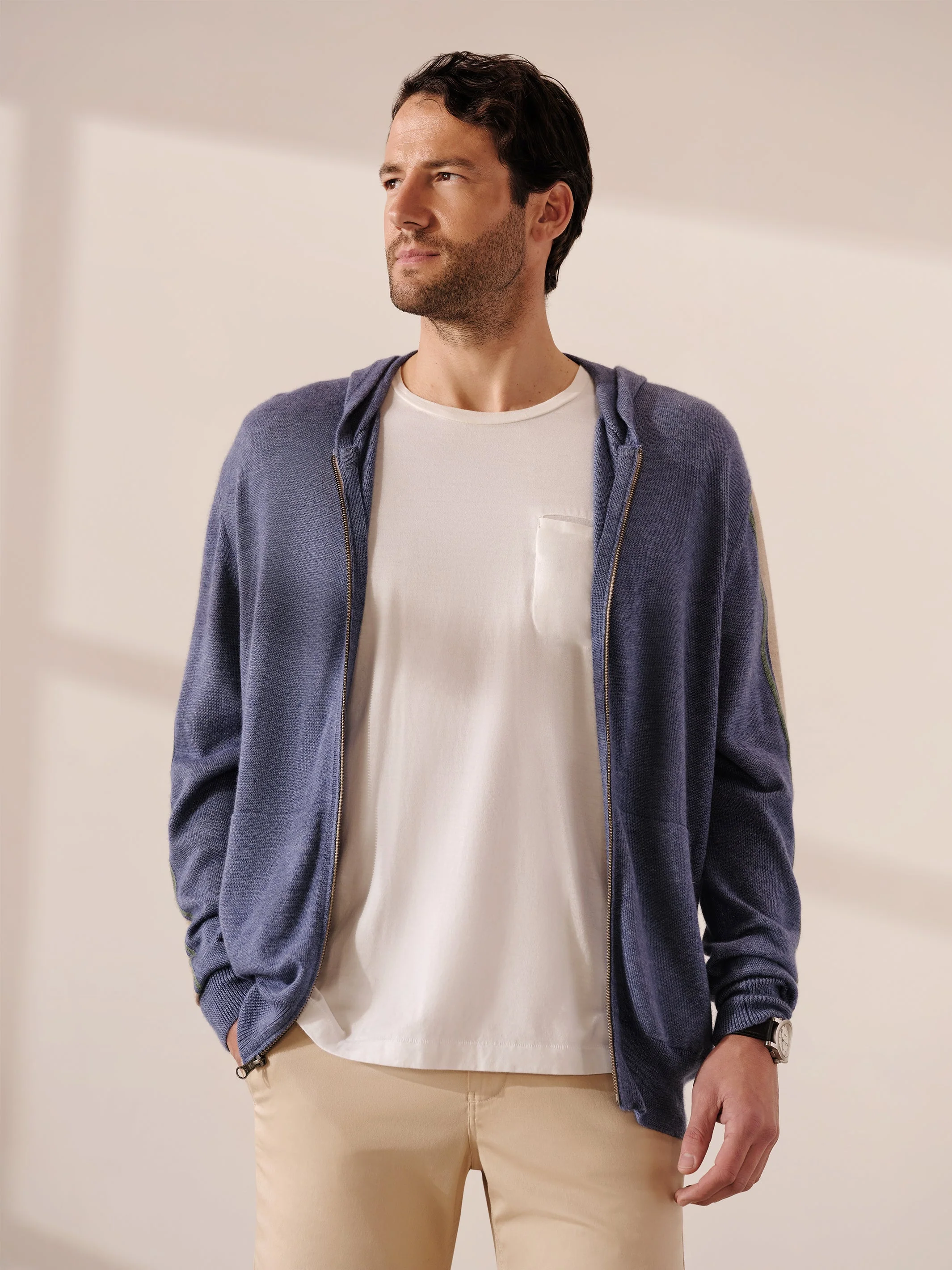 Cashmere Stripe Hoodie