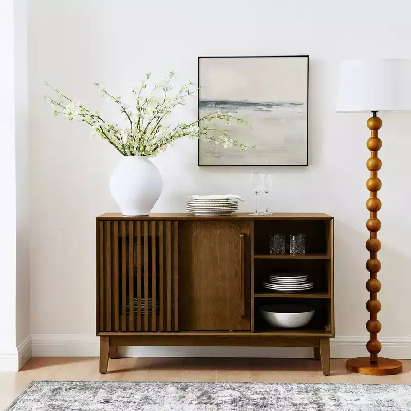 Mid Century Modern Sideboard Buffet 47.3-Inch Console Storage Cabinet TV Stand with Drawers for Living Room Kitchen Dining Room