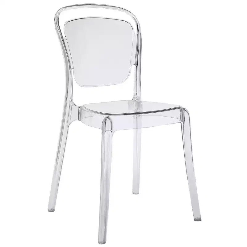 Clear Polycarbonate Dining Chair with Arms