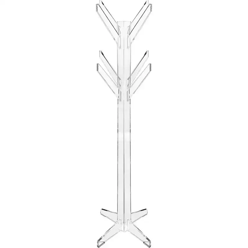 Designstyles Free Standing Luxurious Acrylic Coat Rack, Heavy Duty, Beautiful Home Decor, Perfect For Hats, Clothes, and Umbrellas