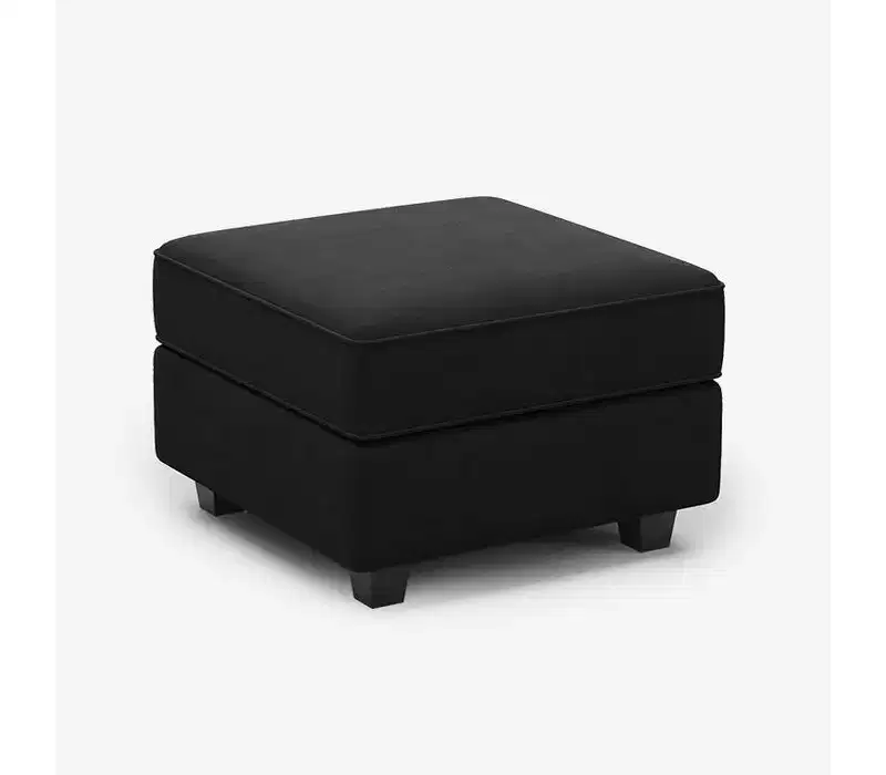 Velvet Ottoman with Storage and Adjustable Armrest/Backrest