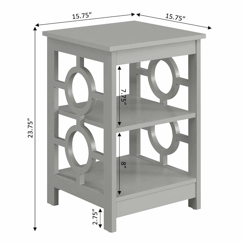 Convenience Concepts Ring End Table with Shelves
