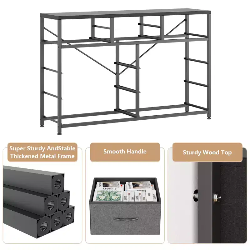 10-Drawer Fabric Dresser - Lightweight Storage w/Steel Frame & Wood Top, Multi-Functional Organizer