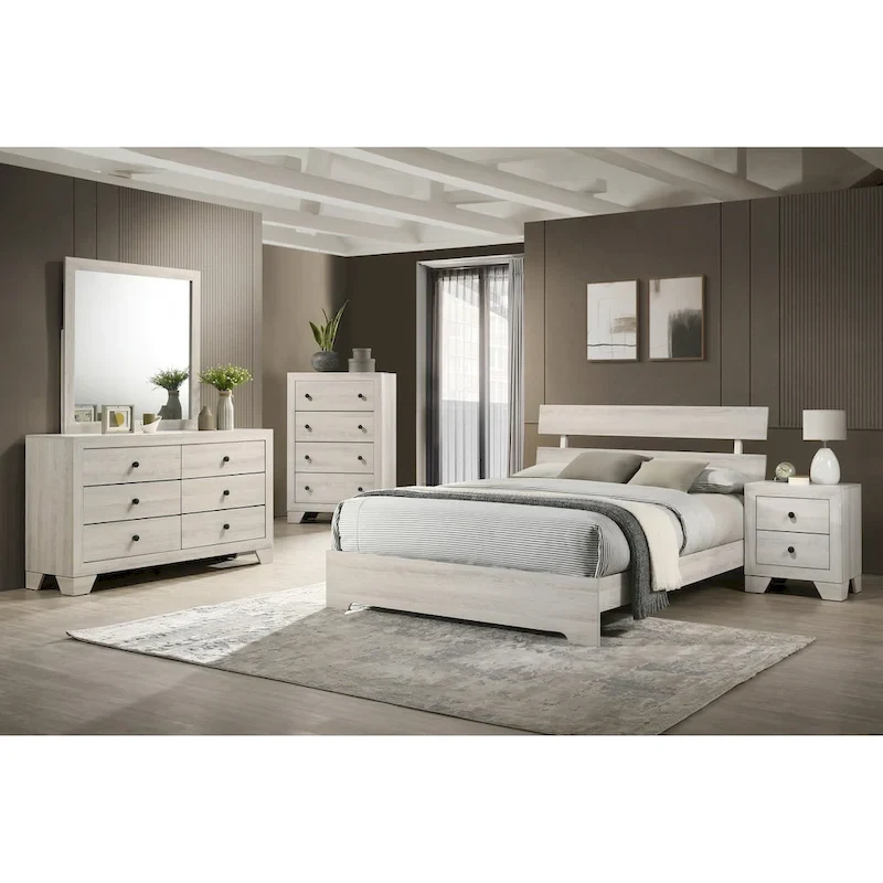 Annis 6 Piece White Platform Bedroom Set