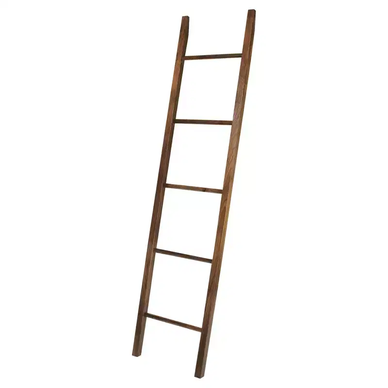 Decorative Ladder with Solid Hardwood - Flora Home