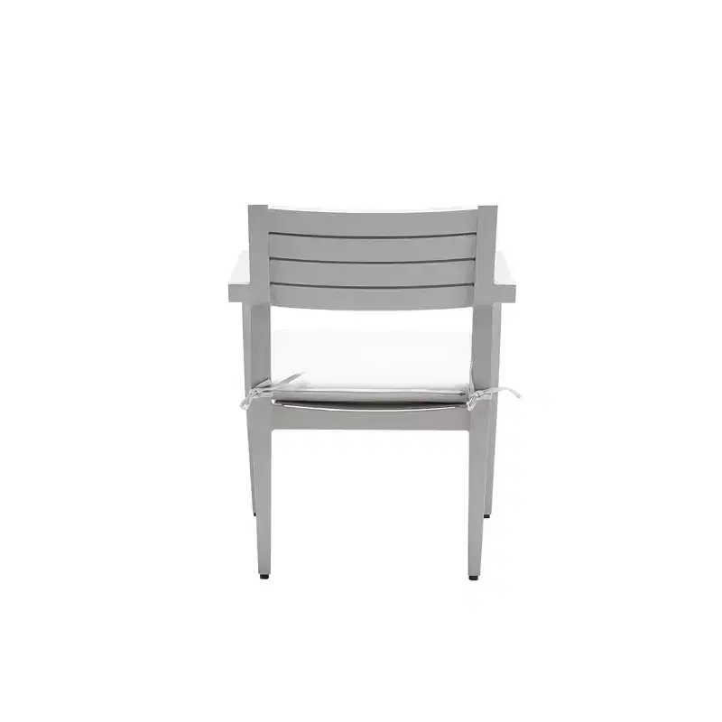 4-Piece Dining Chair Set, Outdoor Patio Aluminum Chairs with Tapered Legs and Cushions, Garden Porch Yard Balcony Outdoor Seating