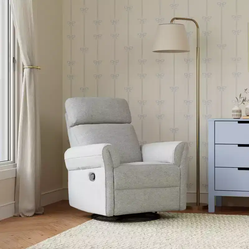Recliner and Swivel Glider with Adjustable Headrest and Armrests
