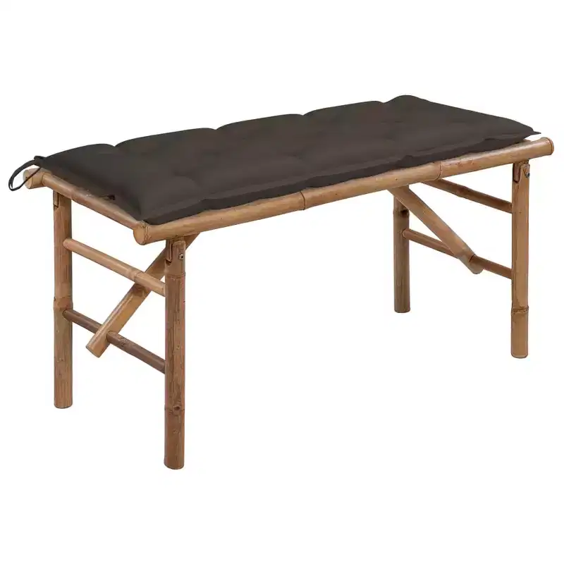 Garden Bench Natural Bamboo Bamboo Medium Foldable Garden Bench