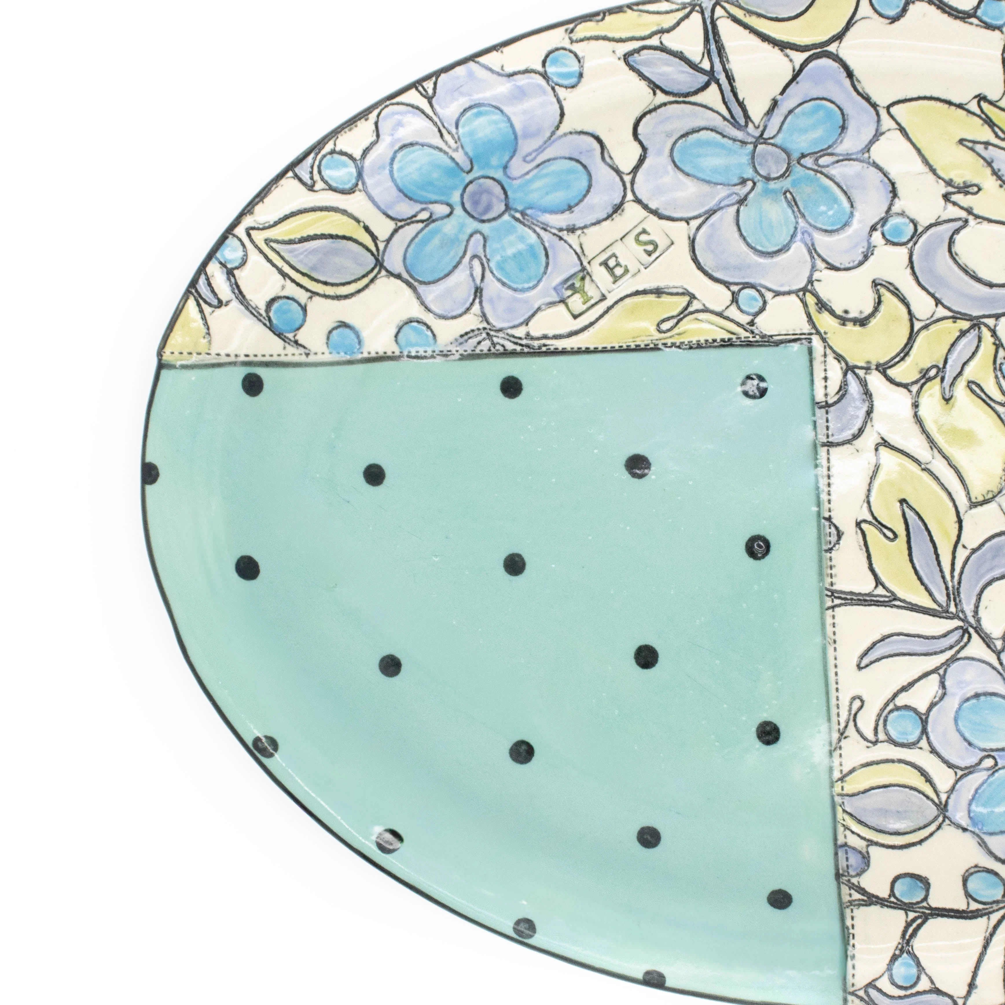 Oval Turquoise Serving Platter