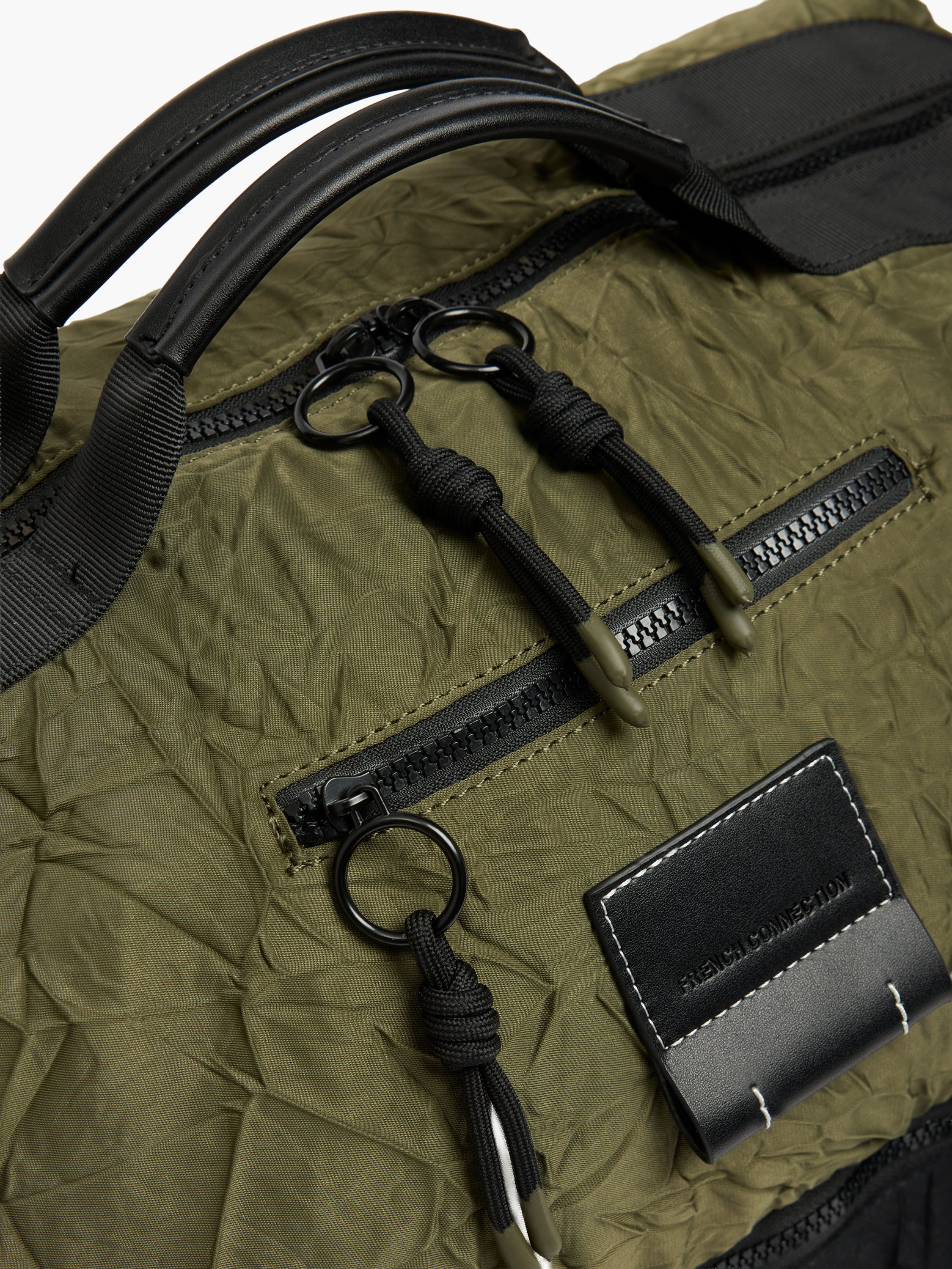 Khaki Crinkle Holdall Gym Bag