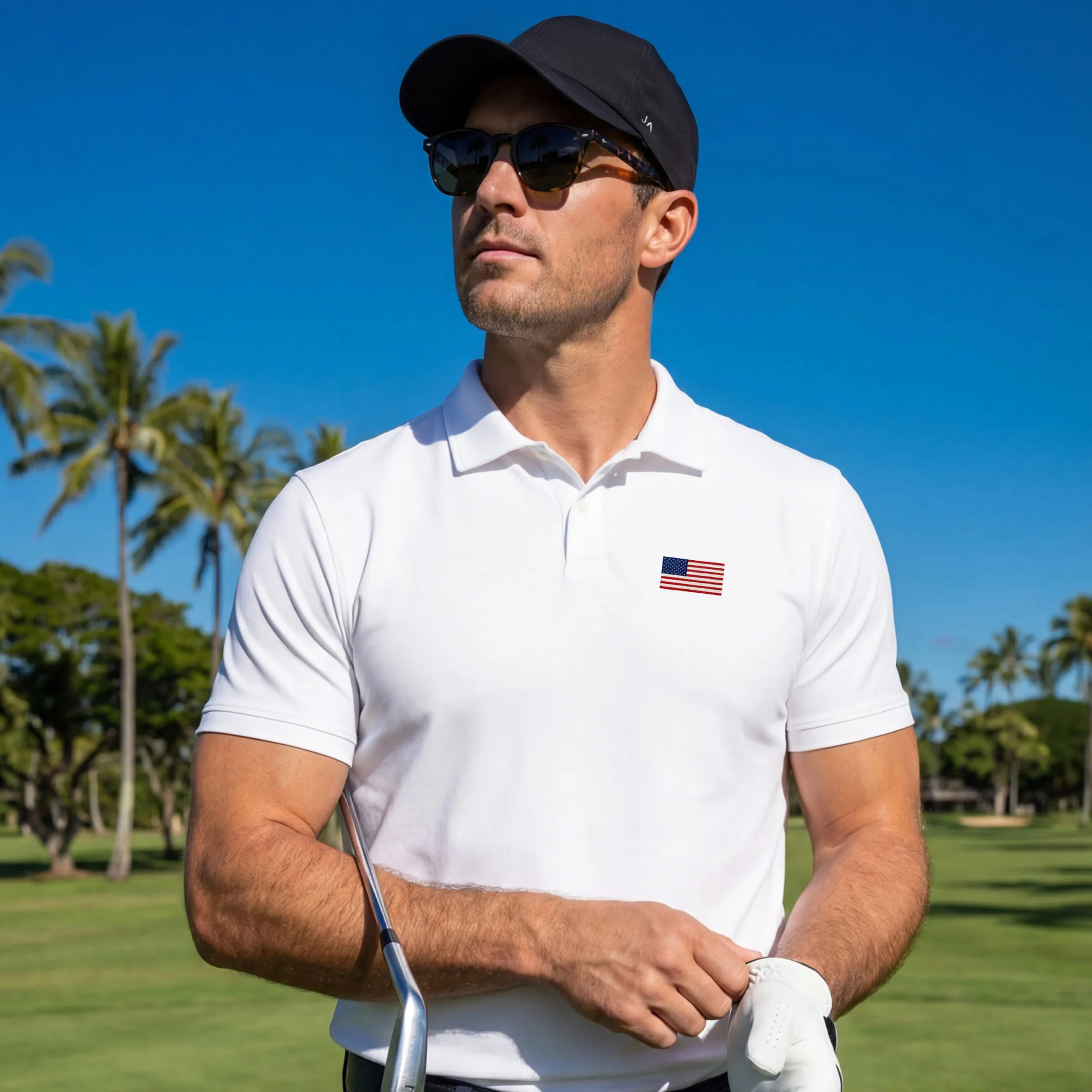 Piqué Polo - USA Flag