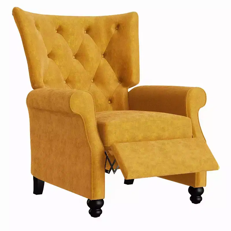 Pia Push Back Press-Back Recliner Mustard Gold - ProLounger