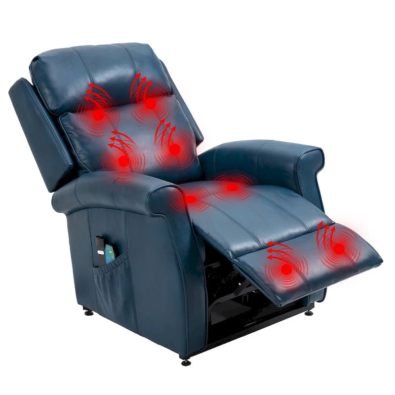 Faux Leather Elderly Power Lift Recliner Chair with Massage