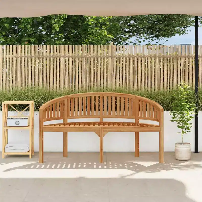 vidaXL Garden Bench Natural Teak Solid Teak Wood Large Durable