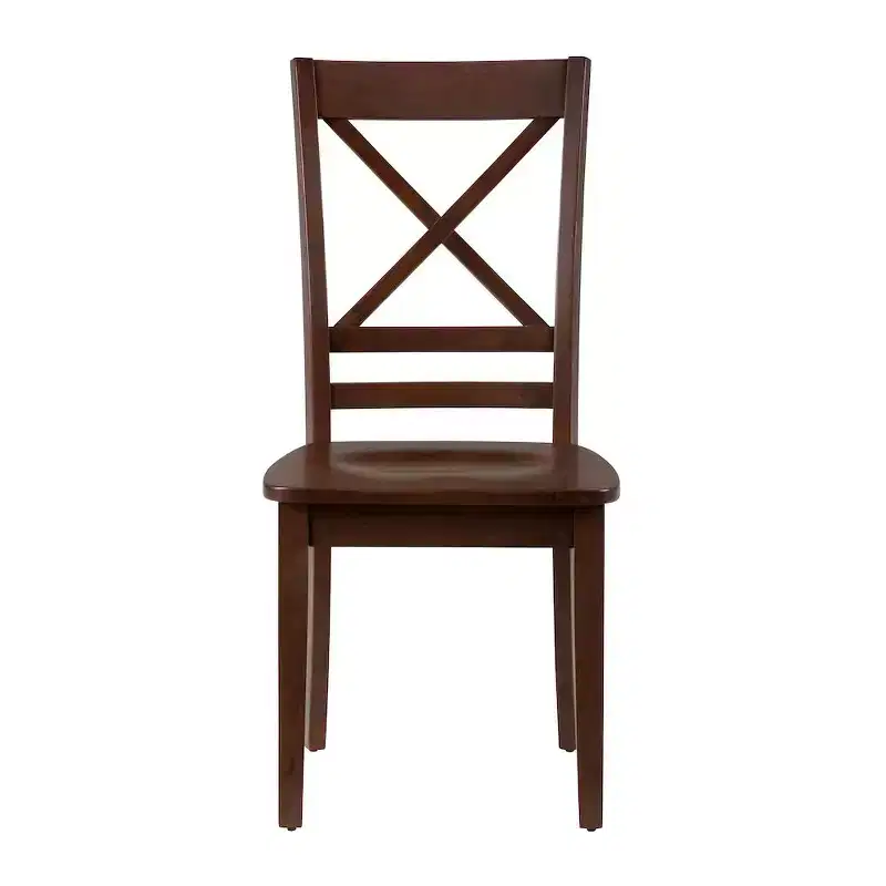 Simplicity Solid Wood Classic Cross-Back Dining Chair (Set of 2)
