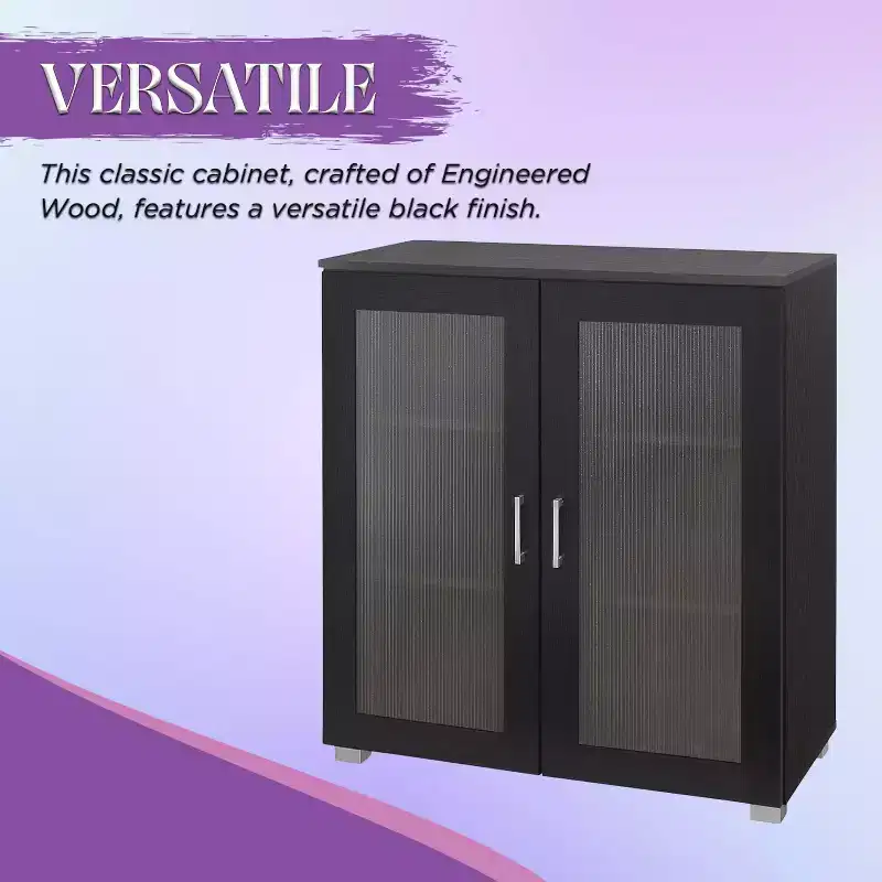 2-Door Accent Storage Cabinet, Sideboard Buffet Floor Storage Cupboard for Kitchen, Dining Room, Living Room, Entryway