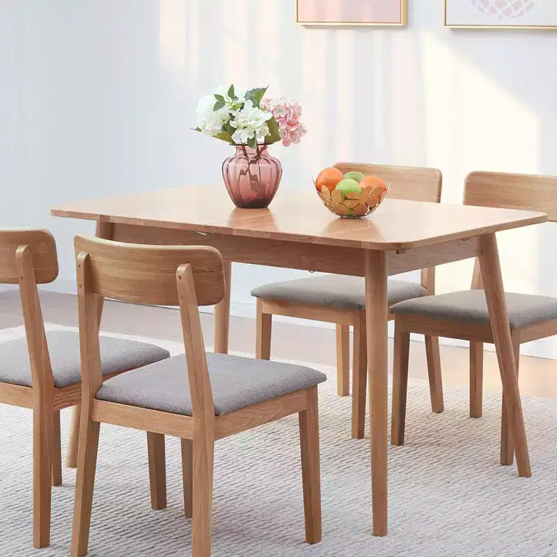 Modern Dining Table, Kitchen & Dining Room Tables,Waterproof Finish, Solid Wood Scratch-resistant Kitchen Table