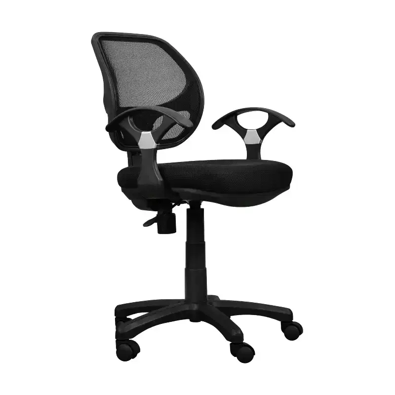 Midback Mesh Task Office Chair Black – Pneumatic, Swivel, 150 lb Capacity