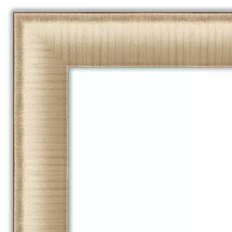 Amanti Art Elegant Brushed Honey Non-Beveled Wall Mirror 28.75 x 40.75 in.