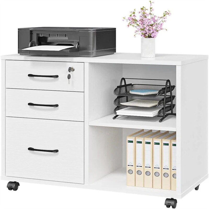 3 Drawer File Cabinets - 34.6D x 18.1W x 6.9H